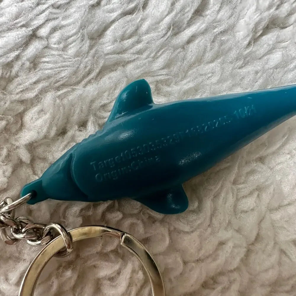 Dolphin Keychain Blue Ocean Animal Charm Target Flexible